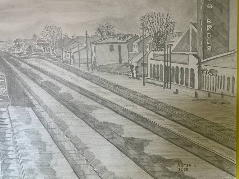 Original Black & White Cities Drawing by Admir Imamovic