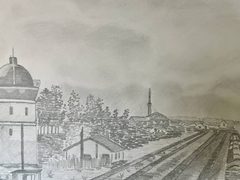 Original Black & White Cities Drawing by Admir Imamovic