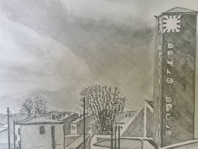 Original Black & White Cities Drawing by Admir Imamovic