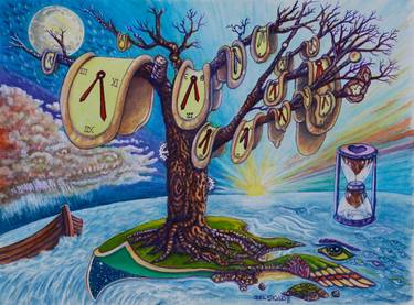 Original Surrealism Tree Paintings by José Ángel Del Signo