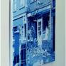 The painting seen from the side