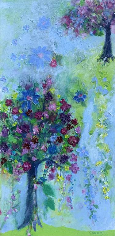 Original Impressionism Botanic Paintings by Stephanie Warburg