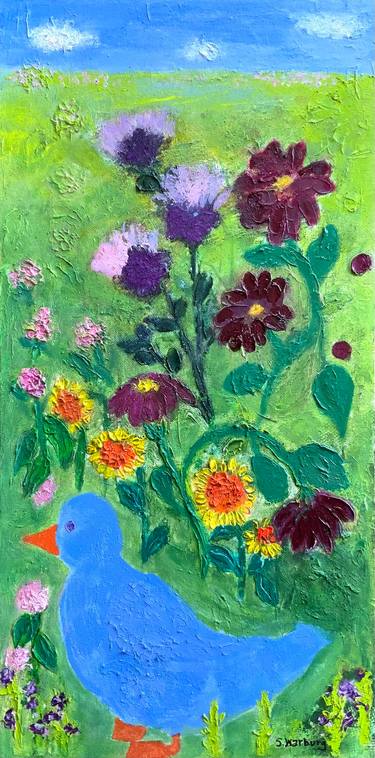 Original Impressionism Botanic Painting by Stephanie Warburg