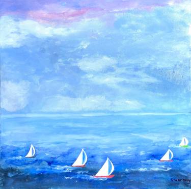 Original Impressionism Seascape Painting by Stephanie Warburg