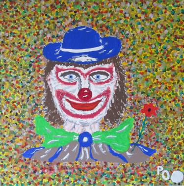 Clown and when it is raining confetti in the background thumb