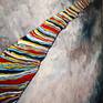 Painting acrylic on canvas, titled Magic carpet, size 100/100/1,5 cm