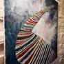 Painting acrylic on canvas, titled Magic carpet, size 100/100/1,5 cm