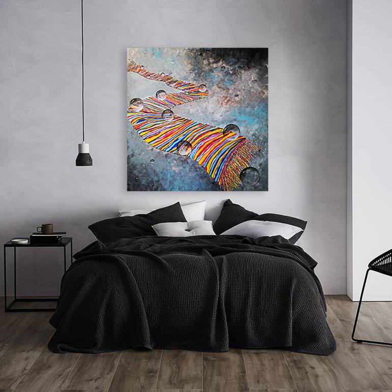 Original Abstract Expressionism Abstract Painting by Desislava Koleva