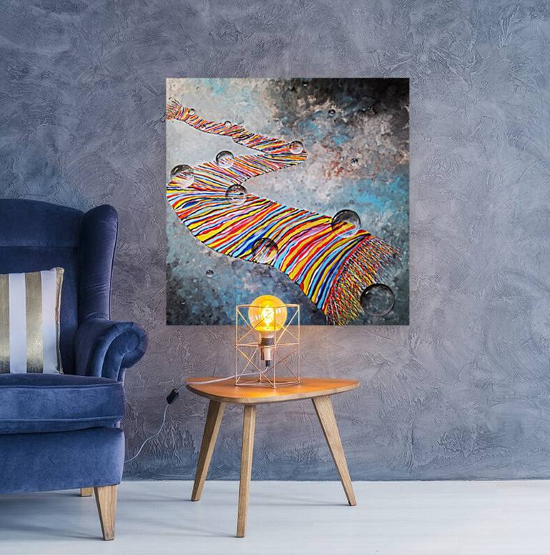 Original Abstract Expressionism Abstract Painting by Desislava Koleva