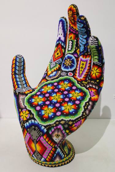 "Reaching Out II"  from Magic Hands Huichol ALTERATIONS Series thumb
