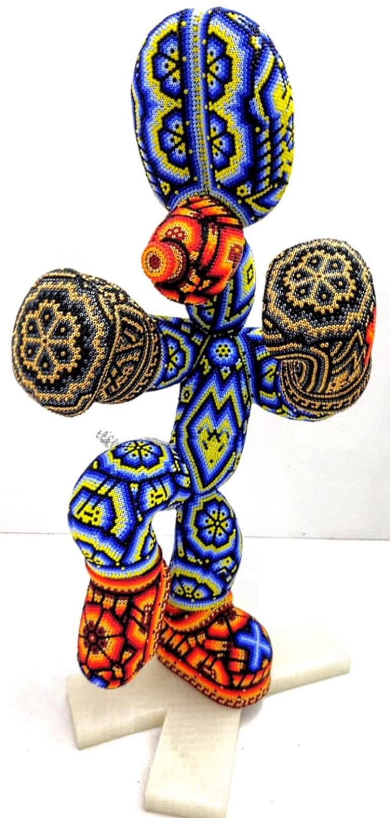 "Boxer Boxing" Mini from Huichol ALTERATIONS Series - Print