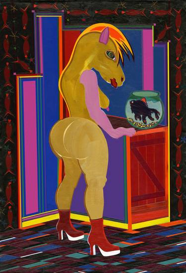 Original Surrealism Horse Paintings by Ruby Persson