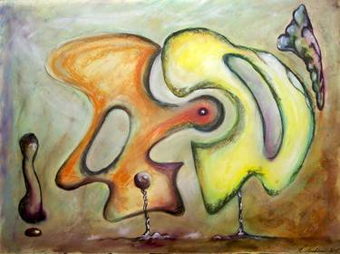 Original Abstract Expressionism Language Paintings by Vladimir Kolosov