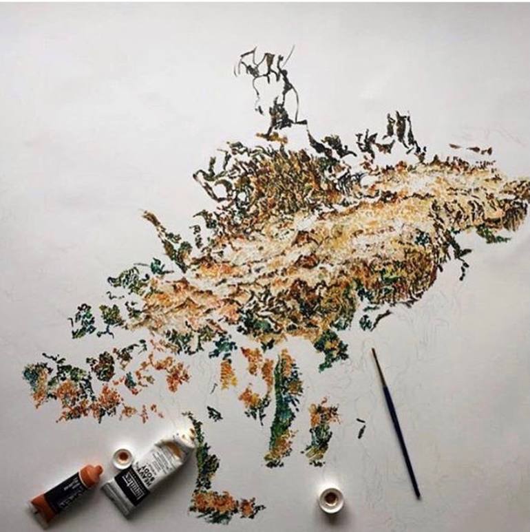 Original Abstract Nature Painting by Sangeeta Sagar
