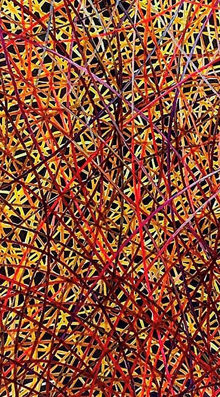 Original Art Deco Abstract Painting by Sangeeta Sagar