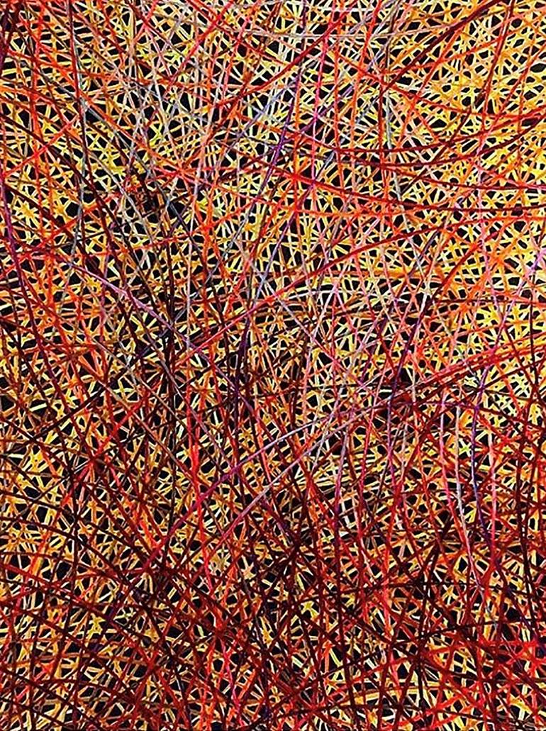 Original Art Deco Abstract Painting by Sangeeta Sagar