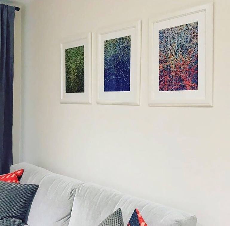 Original Art Deco Abstract Painting by Sangeeta Sagar