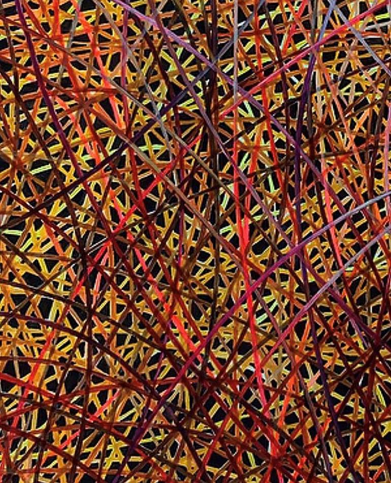 Original Art Deco Abstract Painting by Sangeeta Sagar