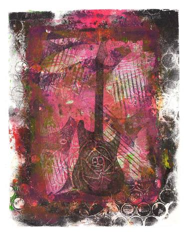 Guitar Monoprint 2 thumb