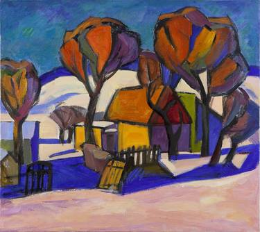 Print of Expressionism Seasons Paintings by Elena Palamarchuk