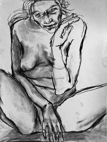 Original Expressionism Nude Drawings by Alexandrea Seiler Brahlek