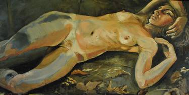 Original Expressionism Nude Painting by Alexandrea Seiler Brahlek
