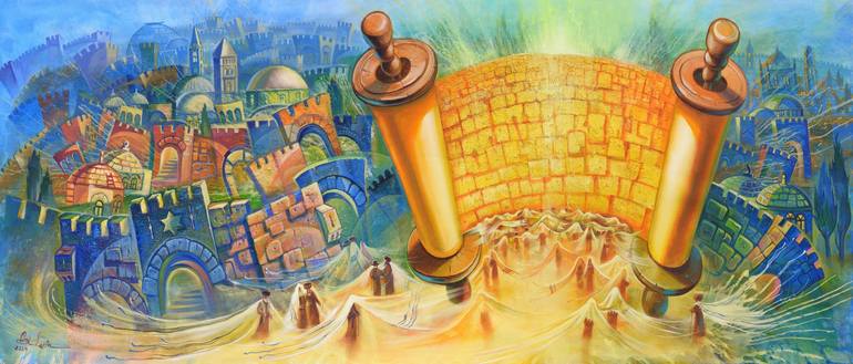 The Heavenly Jerusalem Painting by Alex Levin | Saatchi Art