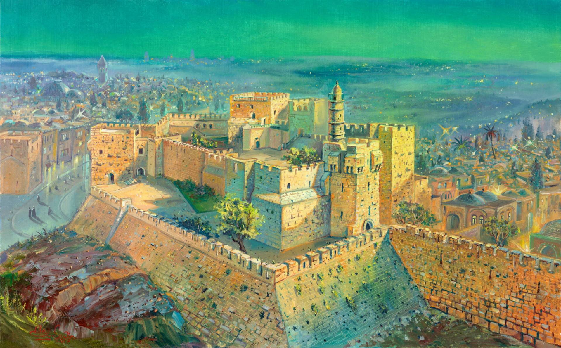 The Heavenly Jerusalem Painting by Alex Levin | Saatchi Art
