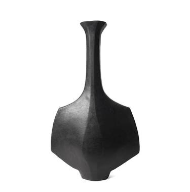 Saatchi Art Artist Beverly Morrison; Sculpture, “Hanè in Black - Mid Century Modern - Ceramic Vessel” #art