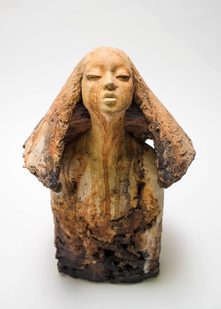 Original Figurative Portrait Sculpture by Beverly Morrison