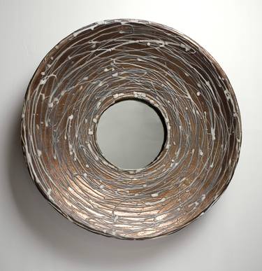 "Nesting Mirror" - Ceramic Sculpture - Metallic thumb