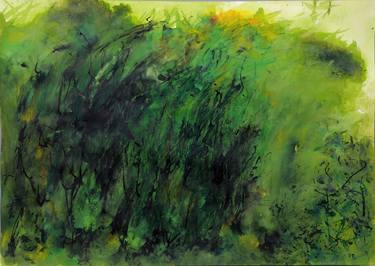 Print of Abstract Expressionism Nature Paintings by subhashis ghosh