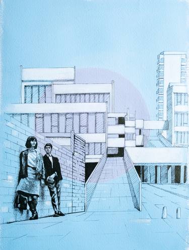 Print of Figurative Architecture Paintings by Phil Bower