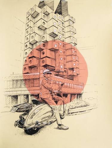 Original Fine Art Architecture Drawings by Phil Bower