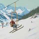 Ski Lift Slope by Phil Bower