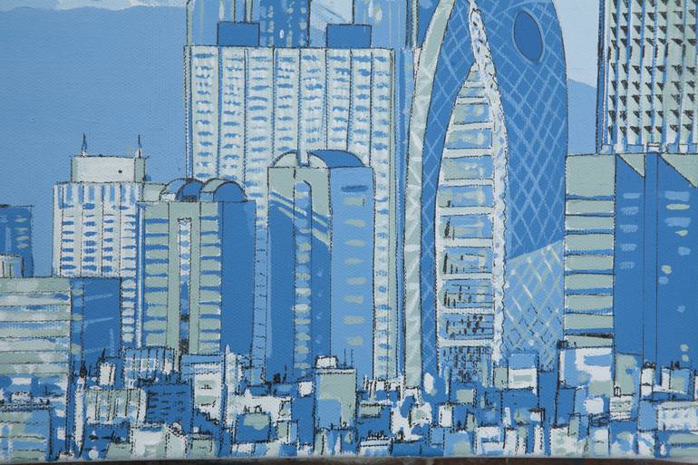 Original Pop Art Architecture Painting by Phil Bower