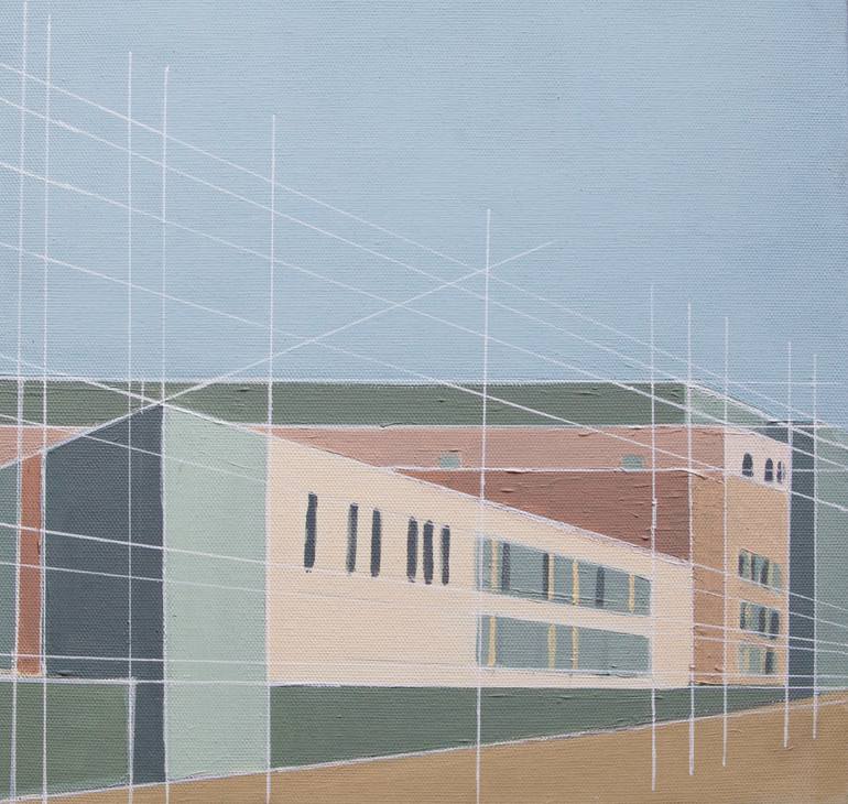 Print of Abstract Architecture Paintings by Phil Bower