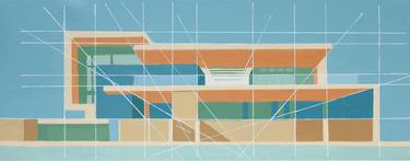 Original Art Deco Architecture Paintings by Phil Bower