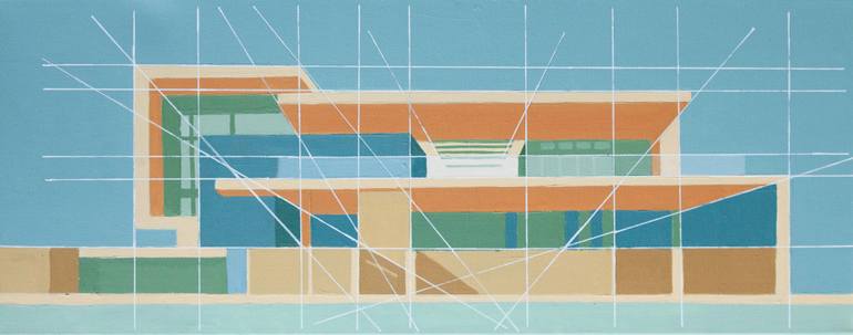 Original Art Deco Architecture Paintings by Phil Bower