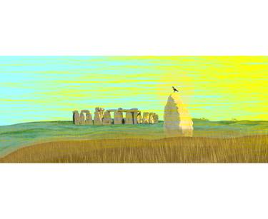 Saatchi Art Artist Von Grey; New-Media, “Stonehenge Dawn Crow” #art