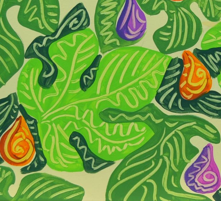 Original Art Deco Botanic Painting by Roko Ivanda