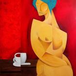 Her and a cup of coffee. by Gonzalo Olaznog