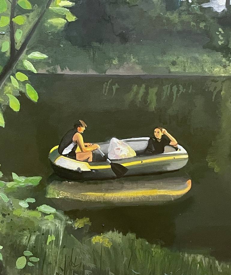 Original Un Boat Painting by Kevin Gray