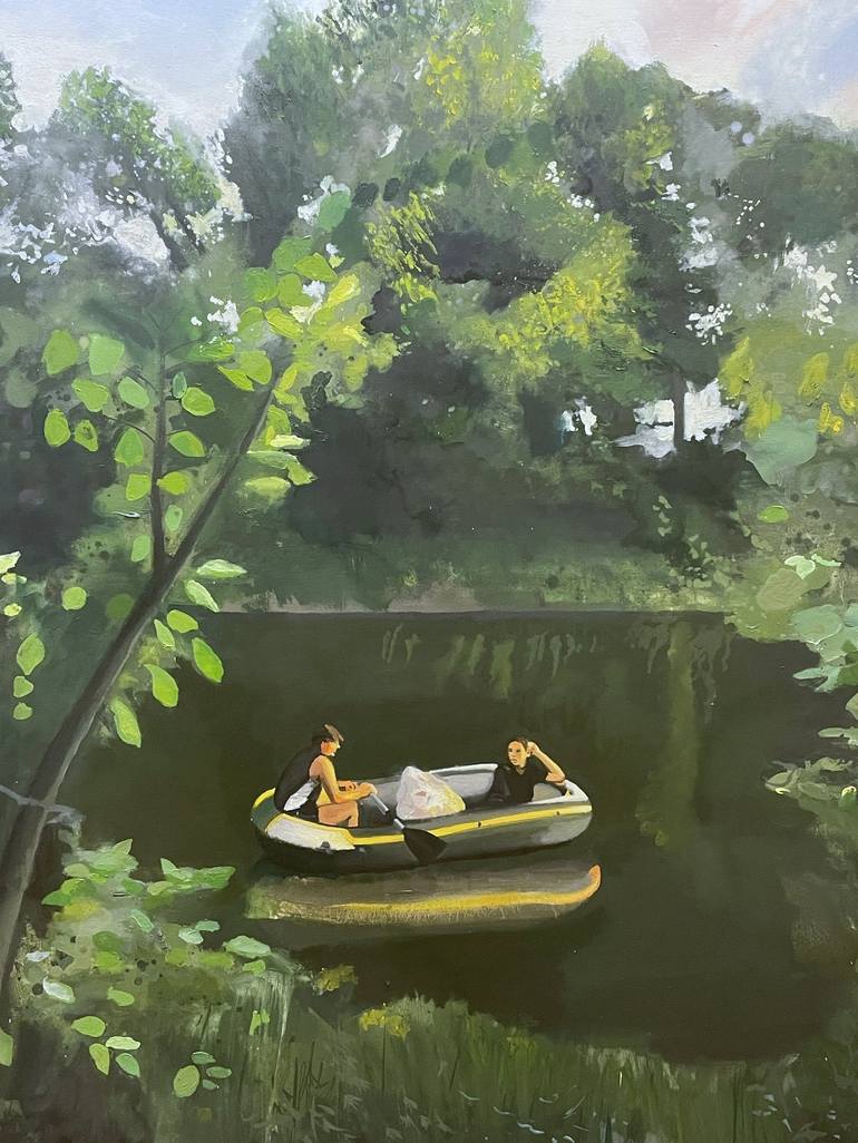 Original Boat Painting by Kevin Gray