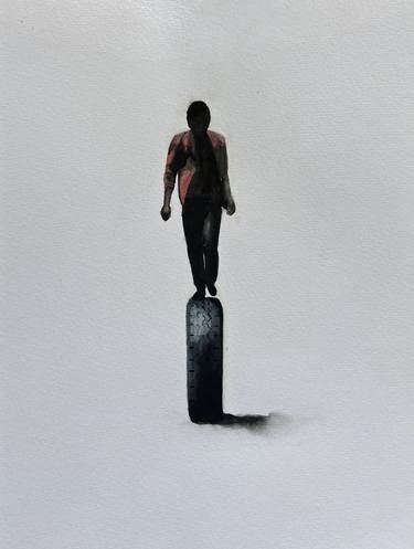 Original Neo-impressionism People Drawing by Kevin Gray