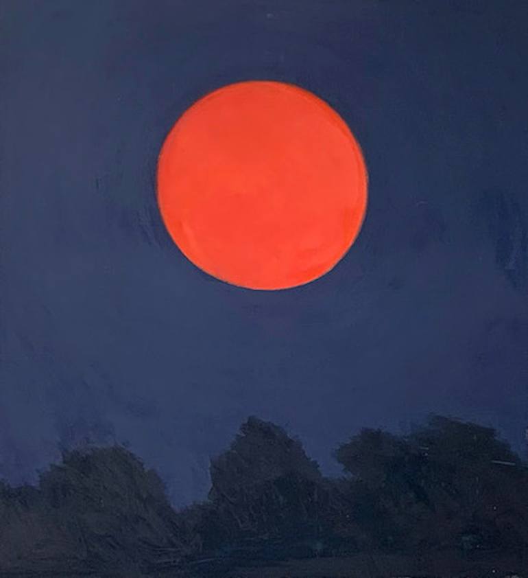 red moon painting