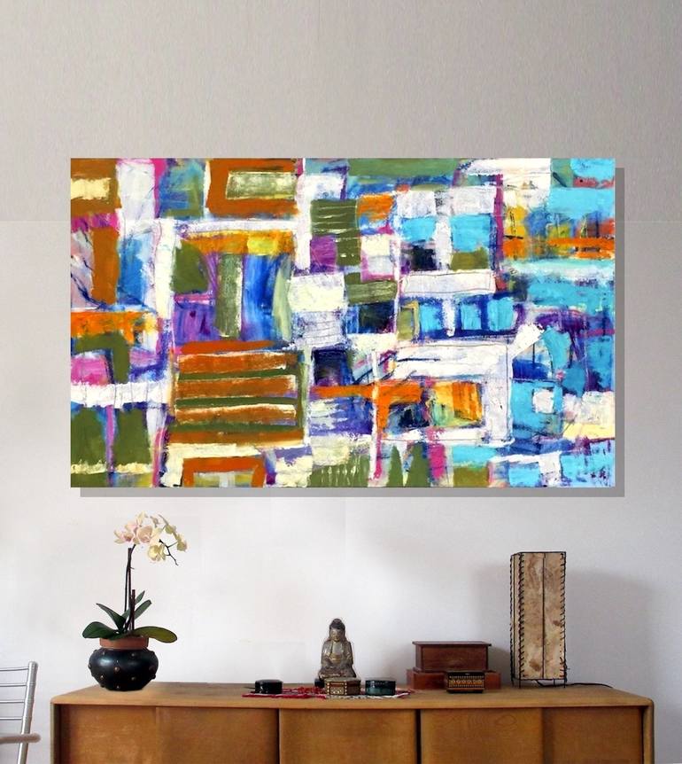 Original Abstract Expressionism Abstract Painting by robert petrick