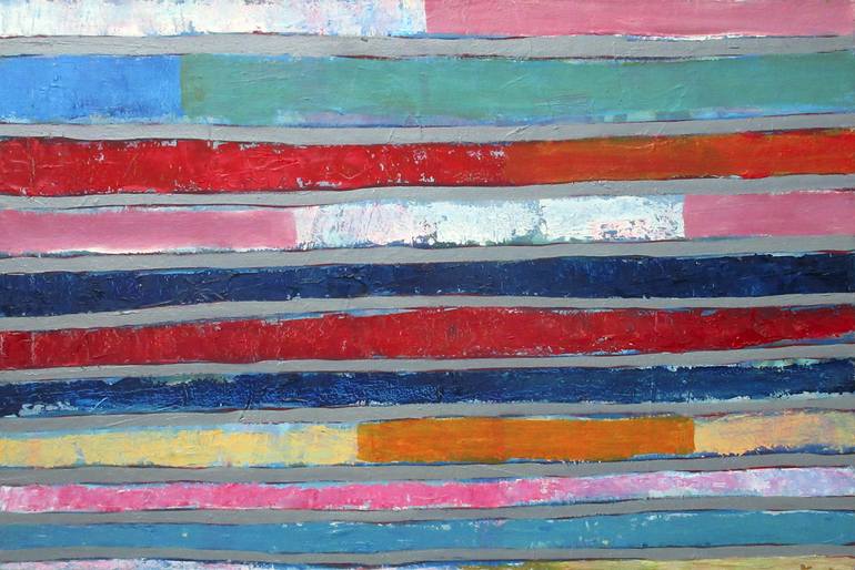 oil stripes Painting by robert petrick | Saatchi Art