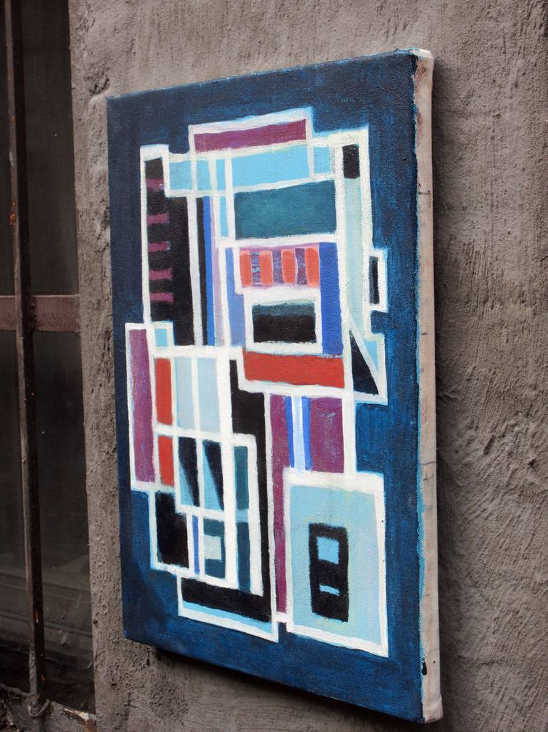 Original Conceptual Abstract Painting by Robert Petrick