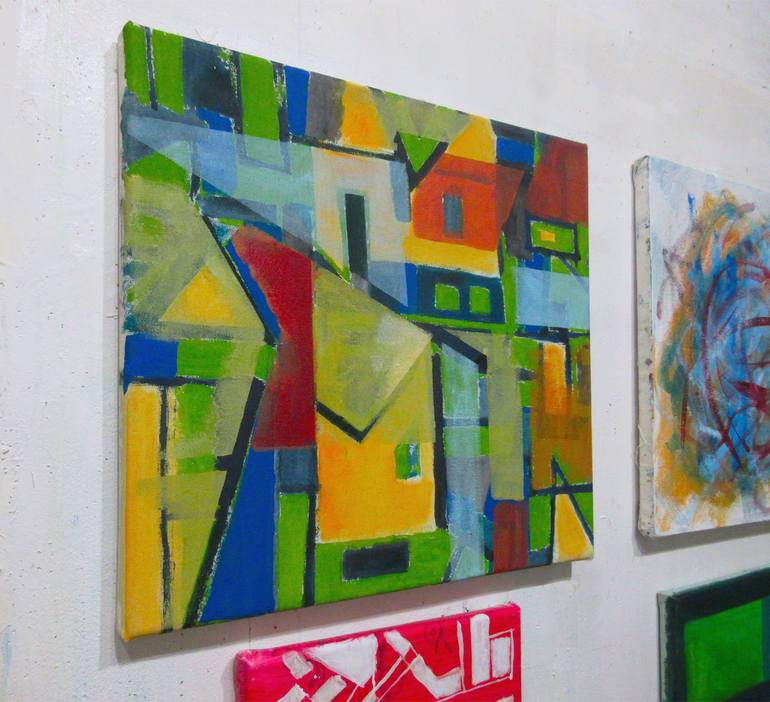 Original Conceptual Abstract Painting by Robert Petrick